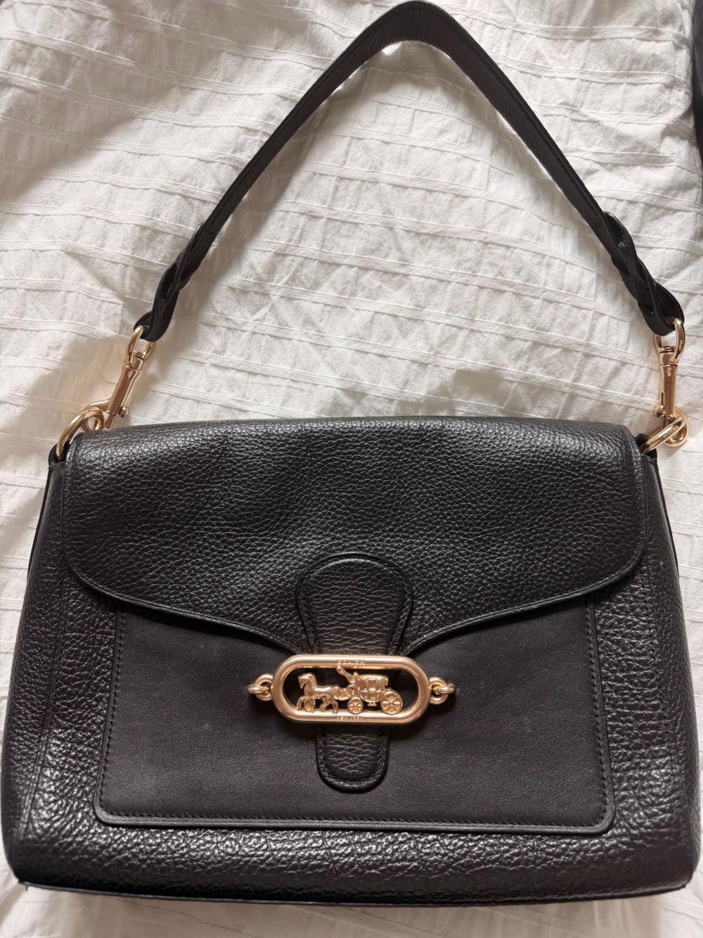 Coach Jade Black Shoulder Bag